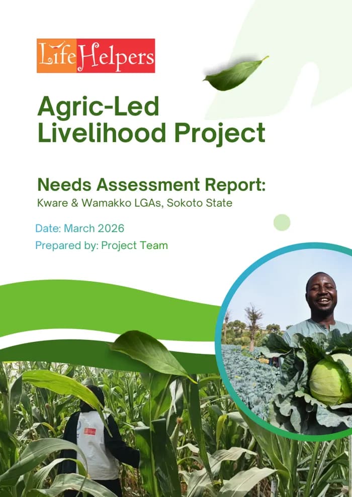 Cover of the Agric-Led Livelihood Needs Assessment report