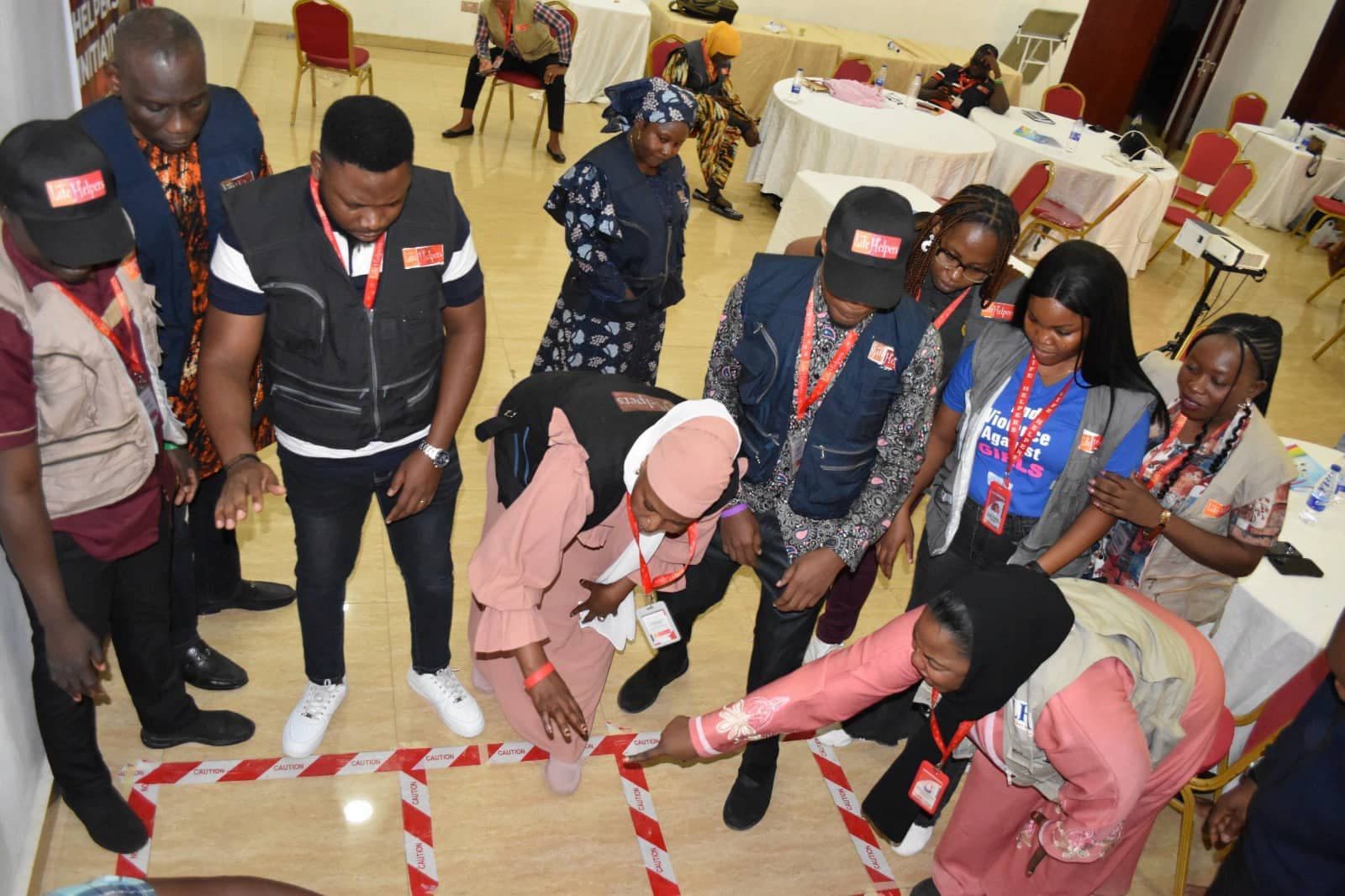 LHI staff taking part in a training exercise
